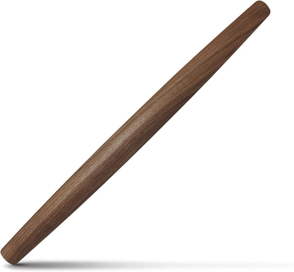 French Rolling Pin 18 Inches - Wooden for Fondant Pie Crust Cookie Pastry Dough - Kitchen Utensil