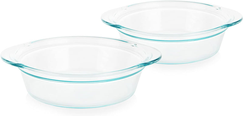 Pyrex Deep 2-Piece Glass Baking Dish Set - 95 Deep  Easy Grab - Dishwasher Microwave Freezer  Oven Safe