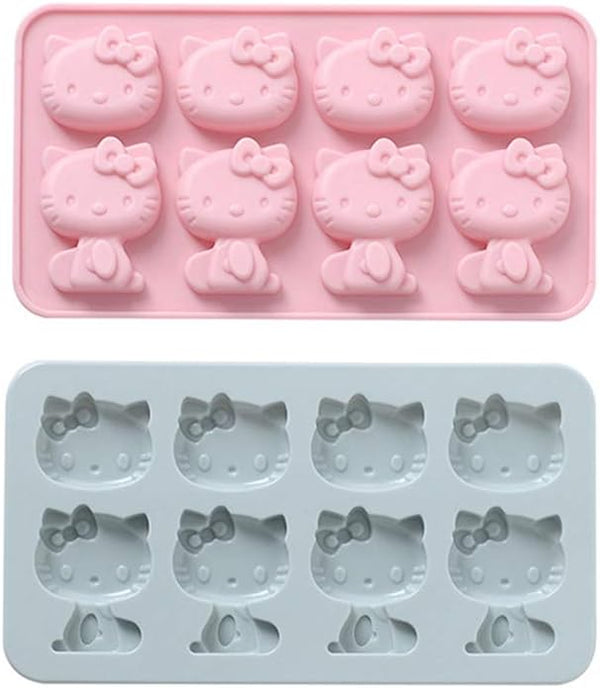 Hello Kitty Silicone Fondant Cake Mold - 2 Pack Cups for Sugarcraft DIY Baking and Cake Decorating