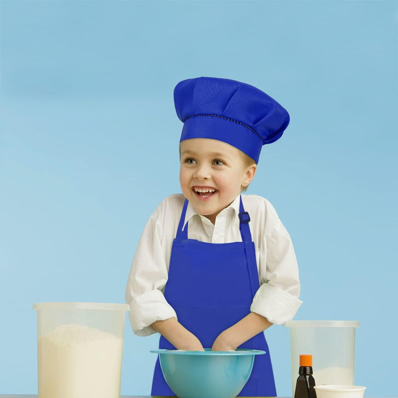 Kids Chef Apron and Hat Set for Cooking Baking and Painting