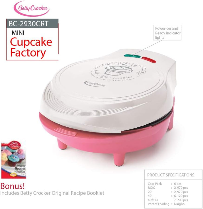 Betty Crocker Cupcake Maker - BC-2930CRT Pink