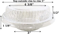 Safca - Sartén desechable de aluminio de 5 pulgadas para tarta con tapa de cúpula transparente #501P (25)