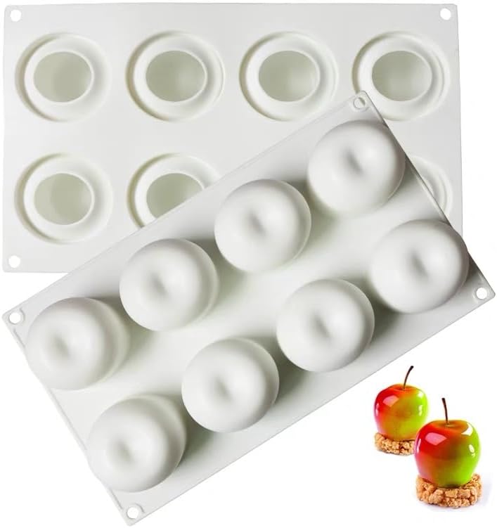 AFINSEA 3D Silicone Baking Molds for Cakes - 8-Cavity