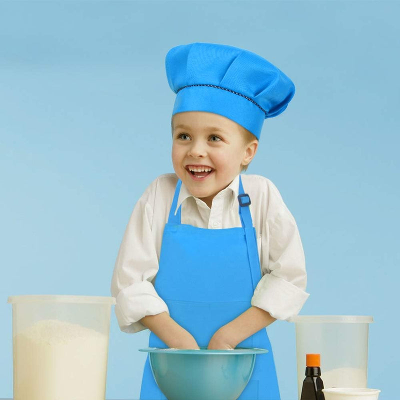 Kids Chef Apron and Hat Set for Cooking Baking and Painting