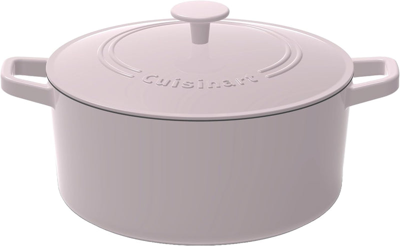 Cuisinart Cast Iron Round Covered Casserole - 7-Quart Seafoam Green