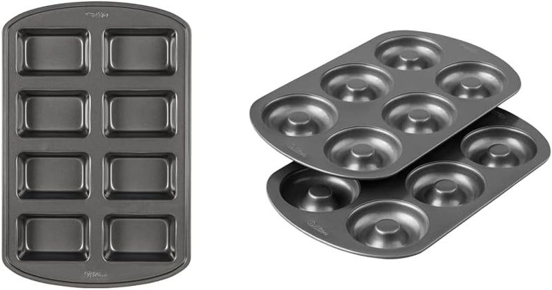 Non-Stick Mini Loaf Pan - 8-Cavity 152 IN x 95 IN x 16 IN Gray by Wilton