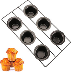 CGGYYZ 6 Cup Nonstick Popover Pan Muffin Tin Large Deep Cupcake Baking Set