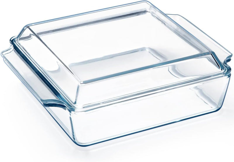 Mini Glass Casserole Dish with Lid - Single Serving Microwave Bakeware 57in x 7in