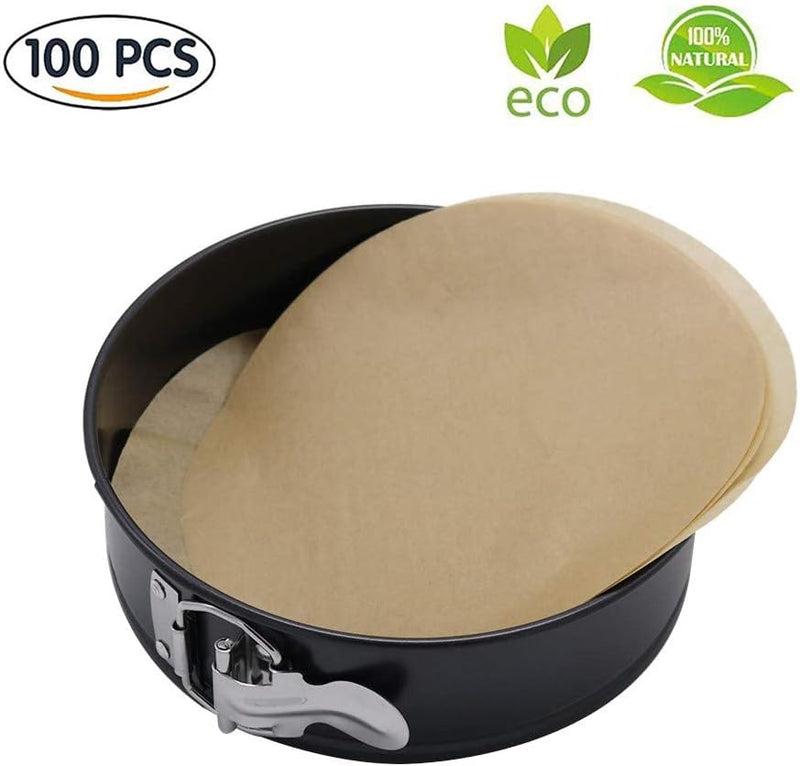 Baking Parchment Circles Set of 100 9 Inch Non Stick Round Paper for Baking