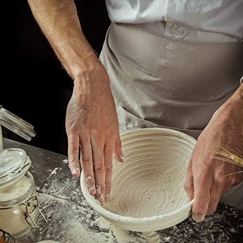 Round Bread Banneton Proofing Basket  Liner - Handmade Rattan Dough Rising Bowl - 9 inch