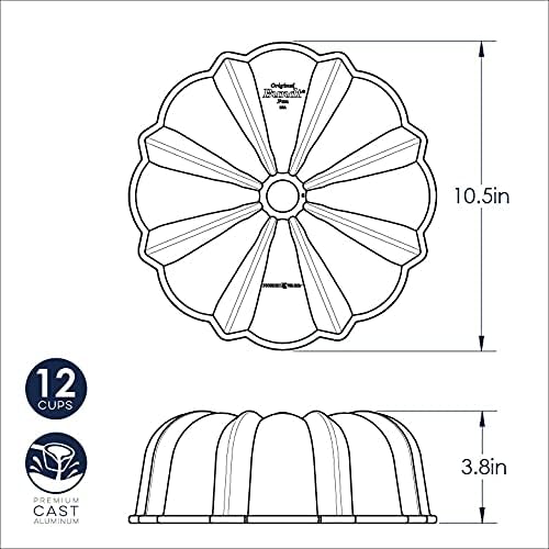 12 Cup Nordic Ware Pro Cast Bundt Pan - Grey