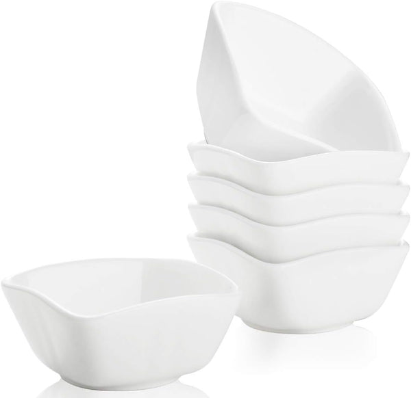 Zoneyila Ramekin 8 oz Dip Bowls Set - White Dipping Sauce Bowls for Parties Set of 6 8oz