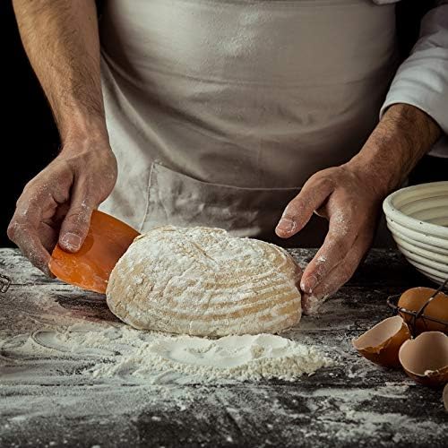 Round Bread Banneton Proofing Basket  Liner - Handmade Rattan Dough Rising Bowl - 9 inch