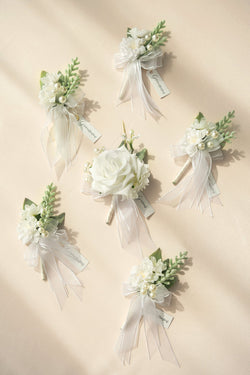 Boutonniere - White Timeless