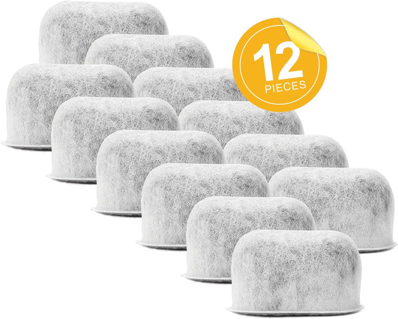 Pack of 12 Replacement Charcoal Water Filters By Housewares Solutions for Keurig Brewers - Keurig Compatible Water Filter Cartridges Universal Fit (NOT CUISINART) for Keurig 2.0 & 1.0 Coffee Makers