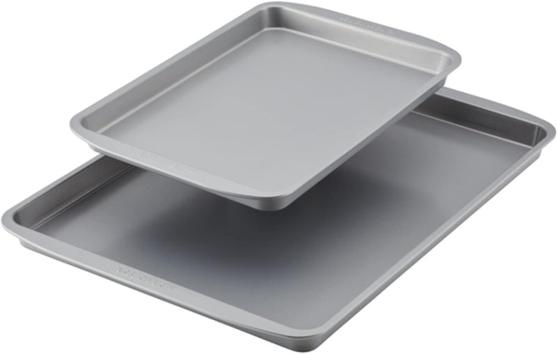 Farberware Insulated Bakeware Nonstick Cookie Baking Sheet, 15.5" x 20", Light Gray