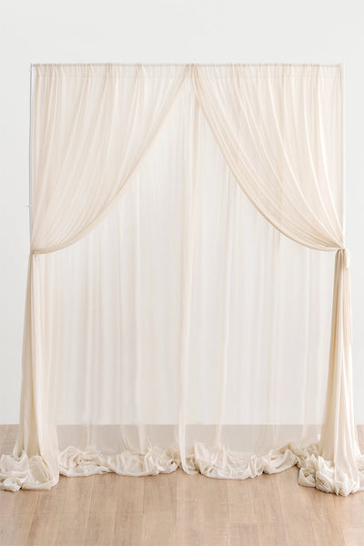 Wedding Backdrop Curtains in Rust & Sepia