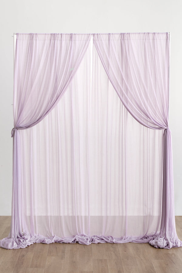 Lilac  Gold Wedding Backdrop Curtains