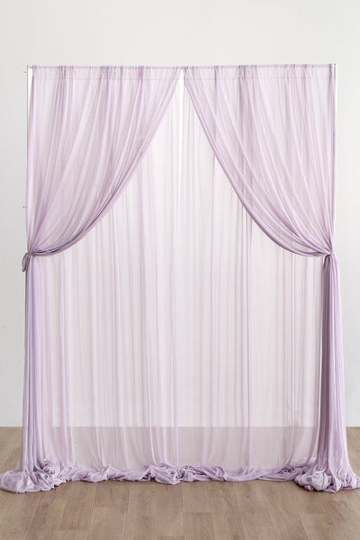 Wedding Backdrop Curtains in Lilac & Gold