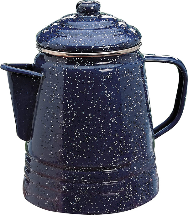 Coleman 9-Cup Coffee Enamelware Percolator (Blue)