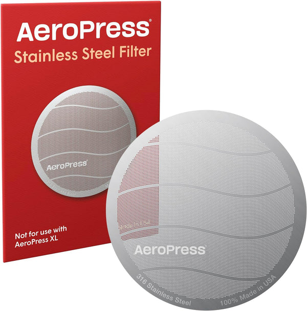 AeroPress Stainless Steel Reusable Filter - Metal Coffee Filter for AeroPress Original & AeroPress Go Coffee Makers, 1 Pack, 1 Filter