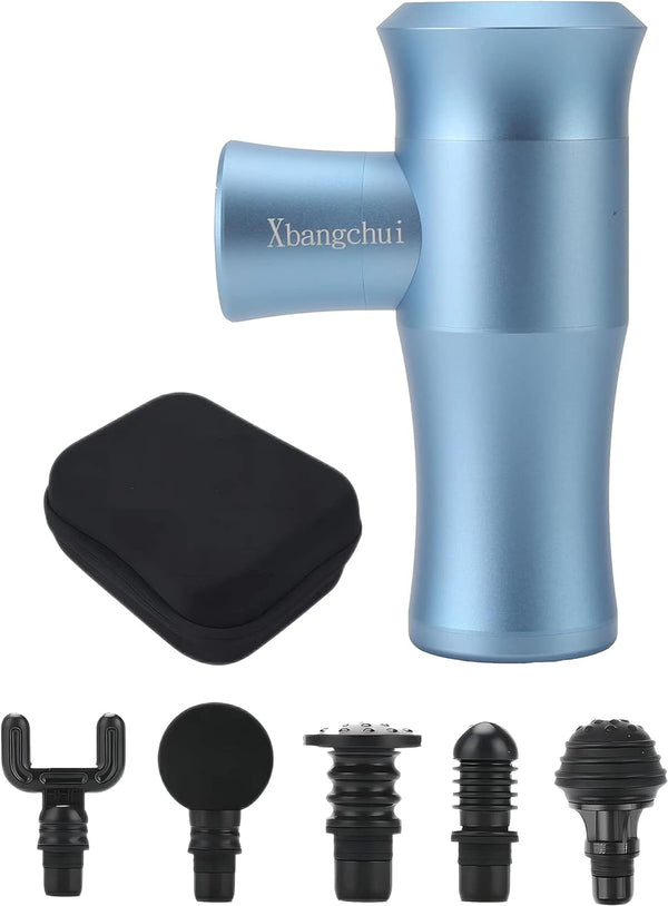 Xbangchui Fascia Gun Mini Massage Gun, Aluminium housing Portable Fascia Gun, Back Percussion Massage Machine, Handheld Home Massager, Unique Holiday Gift (Blue)
