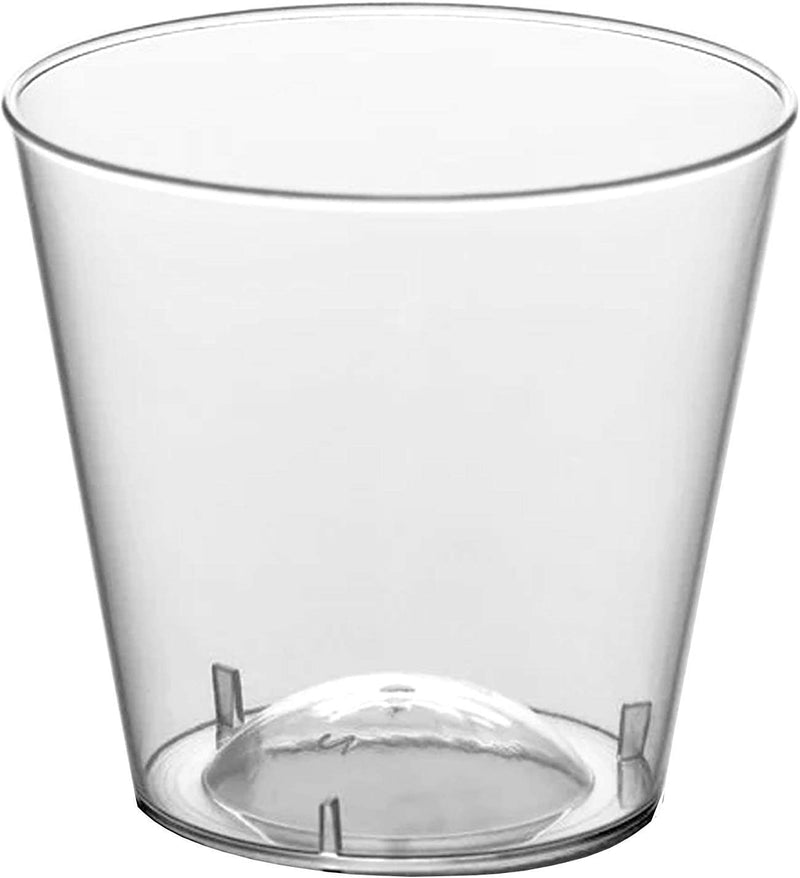 Craft And Party, 1oz 100 pcs Premium Clear Shot Glasses. Disposable Clear Cups for Wine Tasting, Vodka, Whiskey, jelly shot, sample Cups For Party and Gathering. (100, 1oz)