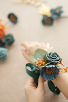 DIY Wedding Flower Packages in Dark Teal & Burnt Orange | Clearance