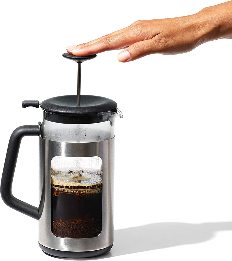 OXO Brew Stainless Steel French Press Coffee Maker – 32oz