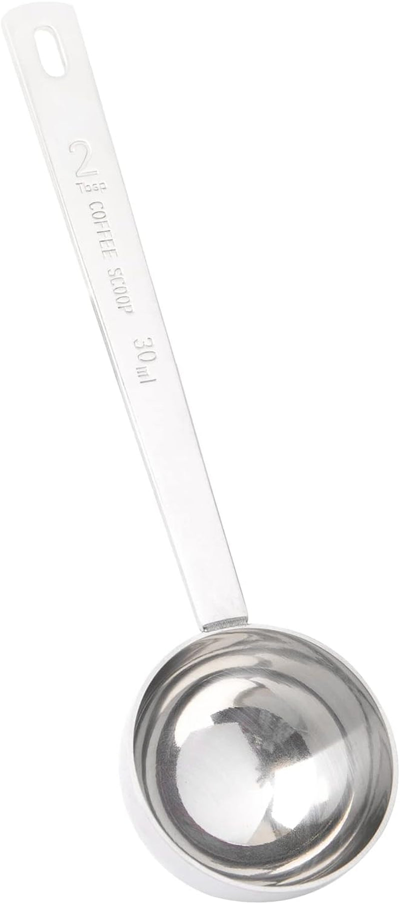 AUEAR, 2 Pack Coffee Measuring Scoop 304 Stainless Steel Spoon 2 Tablespoon Spoons Kitchen Scoops with Long Handle for for Home Coffee Milk Tea Sugar Powder Silver 30ml