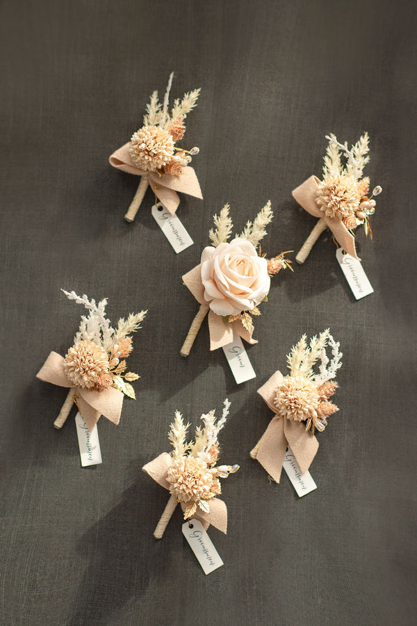 White  Beige Wedding Flower Package