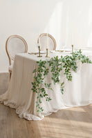 Large Floral Swag Set for Rectangle Head Table in White & Sage