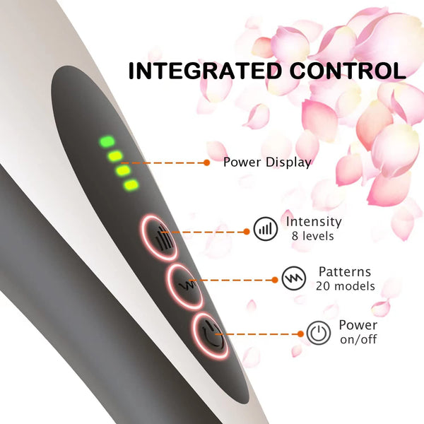 Personal Handheld Vibrating Massager-Cordless Electric Muscle Deep Tissue Massager for Neck Back Shoulder Foot, Portable Seven Wand Massager for Full Body (Black)