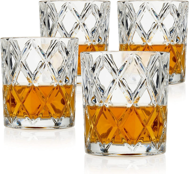 True Snifter Glasses Brandy Bowls, Cognac Balloon Glass for Bourbon, Whiskey, Whisky, Scotch, Stemmed cocktail glass set, 14 Ounce, Crystal, Set Of 4