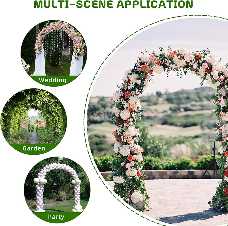 White Wedding Arch - Outdoor Ceremony Metal Arbor for Gardens 78 Ft