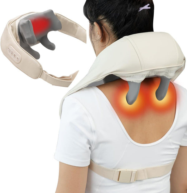 LINKYCARE Neck Massager with Heat Electric Massager for Shoulder and Back Muscle Relaxation at Home