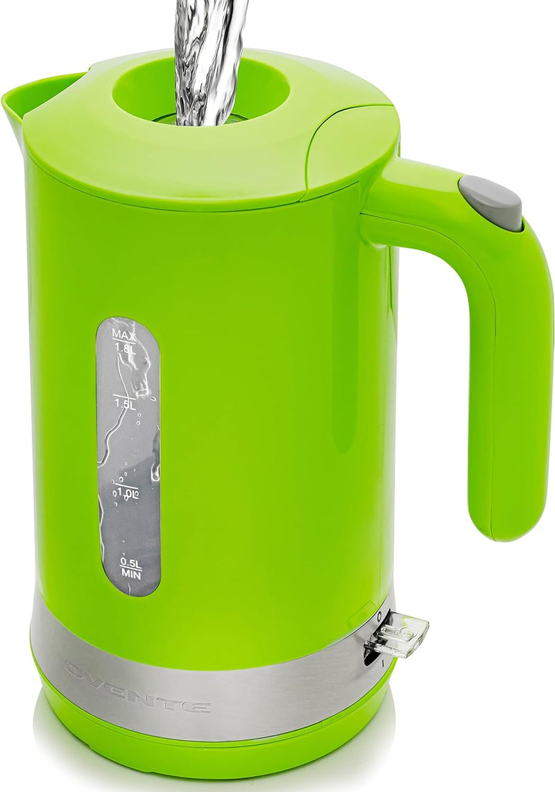 OVENTE Electric Kettle Hot Water Heater 1.7 Liter - BPA Free Fast Boiling Cordless Water Warmer - Auto Shut Off Instant Water Boiler for Coffee & Tea Pot - Red KP72R