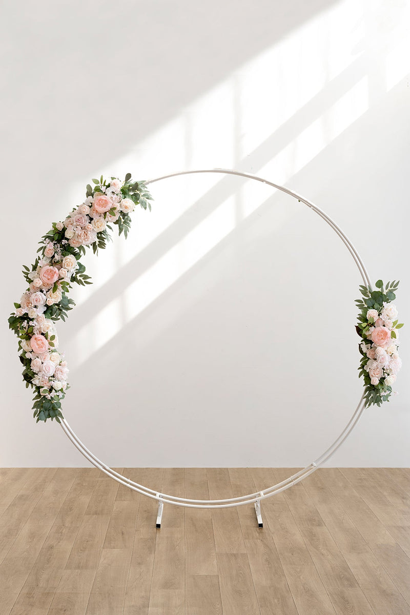 Blush  Cream Arch Decor Flower Arrangements