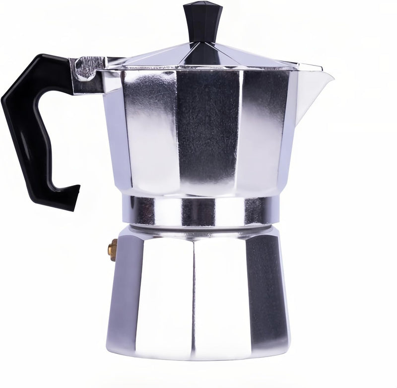 MVPLUE Classic Stovetop Espresso Maker 6 Cup ，Moka Pot Aluminum Silver，Cuban Coffee Maker， Make Delicious Coffee Easily at Home And Camping