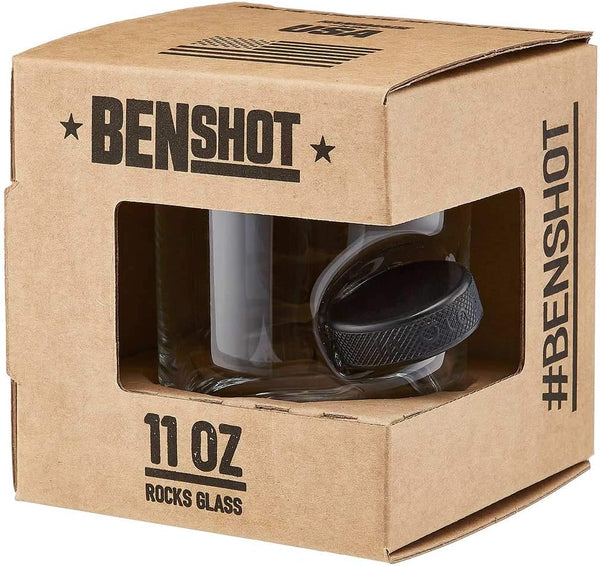 BenShot Hockey Puck Rocks Glass - 11oz | Made in the USA