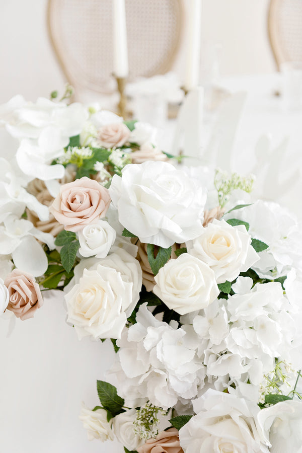 Deluxe White  Sage Floral Swags for Head Table - Limited Time Offer
