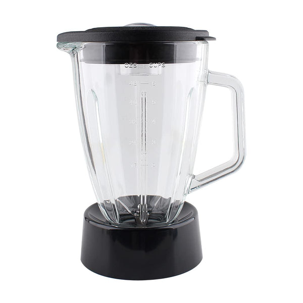 6-Cup Glass Jar with Black Collar Blade - Compatible with Cuisinart Blenders