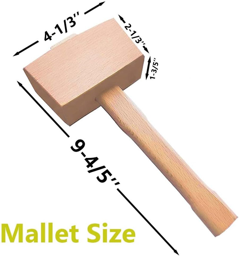 NIUTRIP Ice Mallet and 2Pcs Lewis Bags Set for Ice Crushing-Wooden Hammer and Canvas Bag, Bar Tools, Bartender Kit, Kitchen Accessory