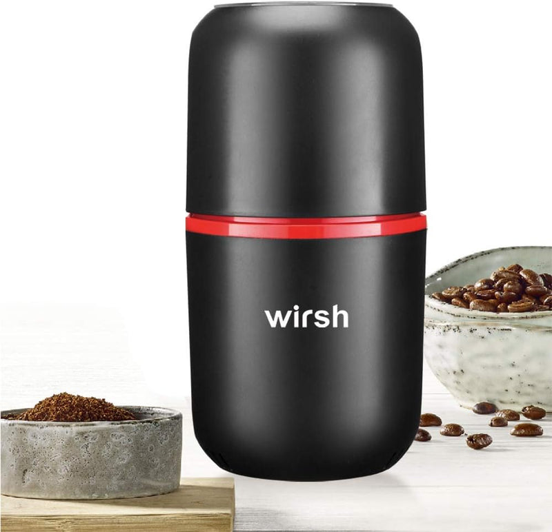 Wirsh Coffee Grinder-Electric Coffee Grinder with Stainless Steel Blades, Coffee and Spice Grinder with Powerful Motor and 4.2oz. Large Capacity for Coffee Beans,Herbs,Spices, Peanuts,Grains and More