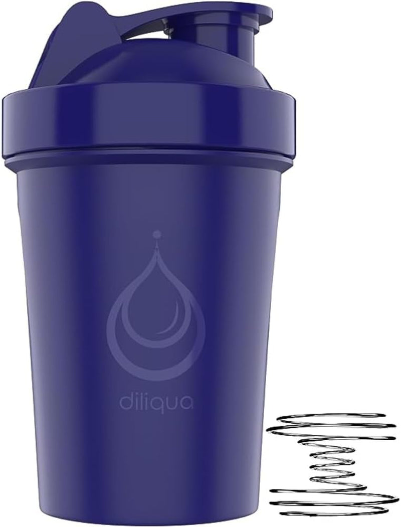 diliqua -4 PACK- 20 oz Shaker Bottles for Protein Mixes | BPA-Free & Dishwasher Safe | 4 small protein shaker bottle | Shaker Cups for protein shakes | Blender Shaker Bottle Pack