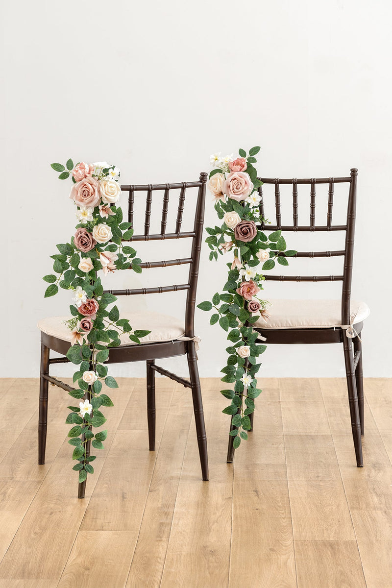 Hanging Chair Back Decoration - Dusty Rose  Cream Wedding Dcor