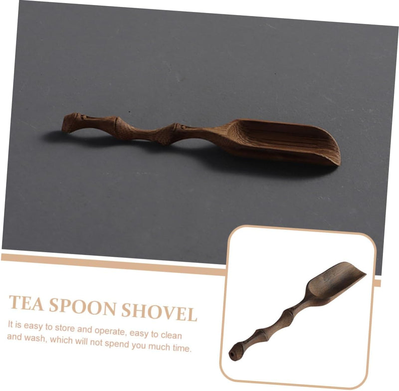 HOMSFOU tea spoon condiment wooden coffee wood coffee measure scoop mini accessories salt spoons mini matcha spoon Teaware Accessories Spoon Bamboo Tea Scoop Bamboo Teaspoons Ice shovel