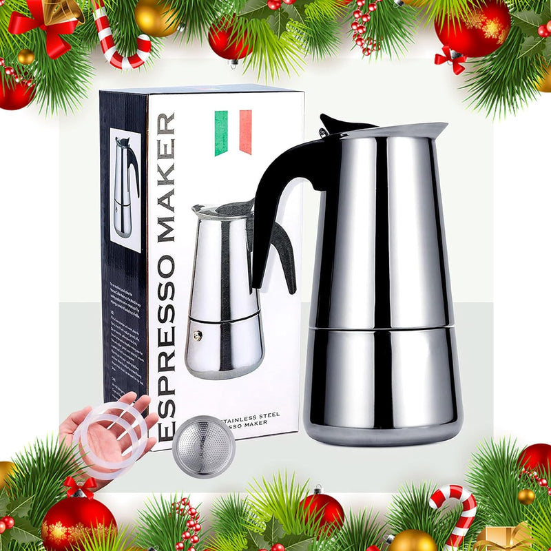 DITOSH 12 Cup 600ML 20oz Stovetop Espresso Maker Stainless Steel Moka Pot Espresso Maker Percolator Italian Coffee Maker Capable Moka Coffee Machine Cafe Percolator Maker for Home & Camping