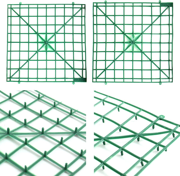 Artificial Flower Grid Panels  Frames for Wedding Decor - Set of 12 10x10 Inch Pieces
