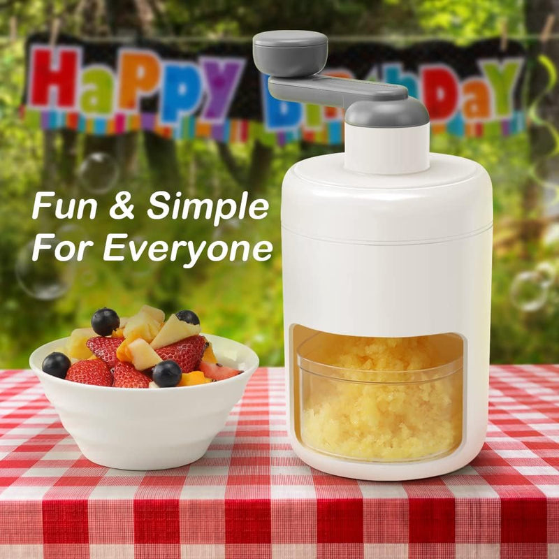 Ice Shaver Manual Snow Cone Machine Protable Shaved Ice Maker Ice Crusher with 3 Free Ice Boxes